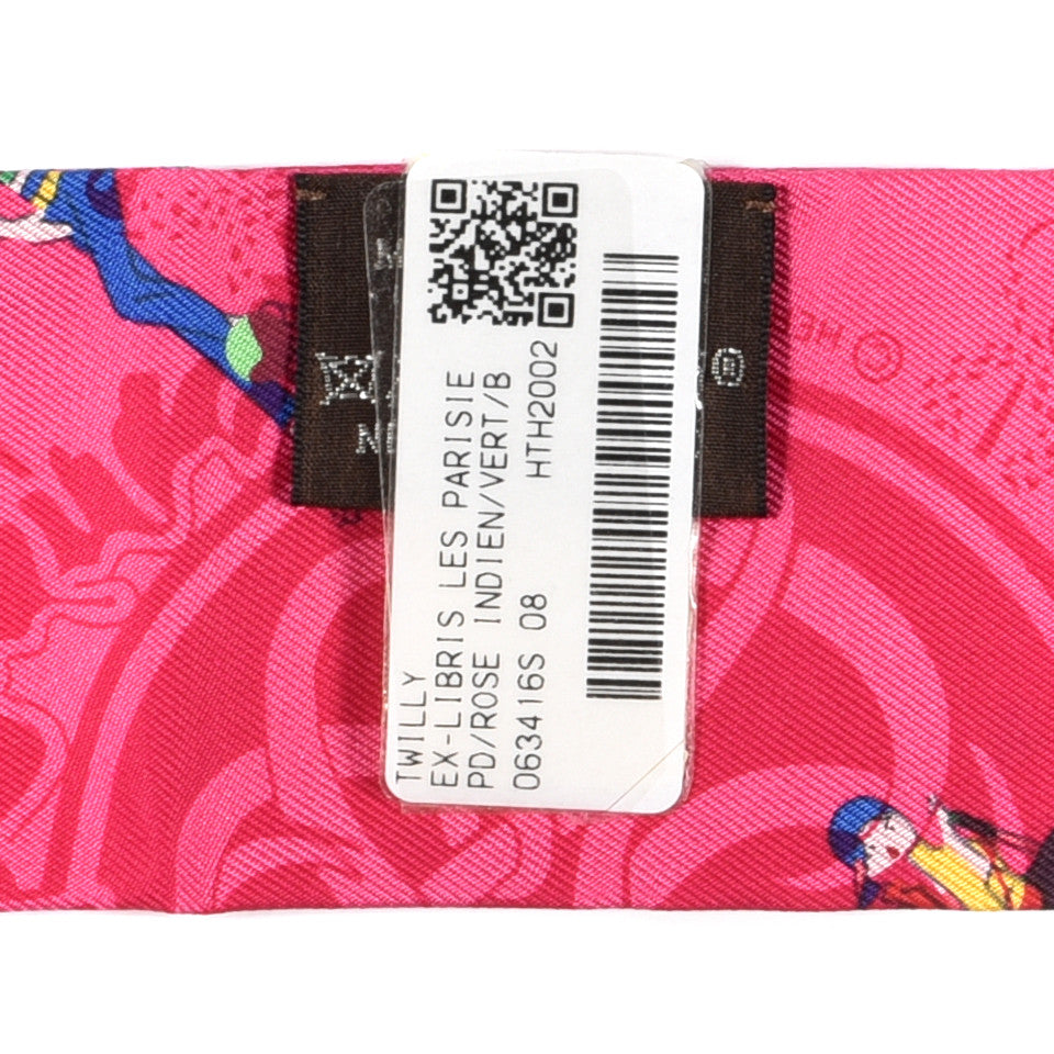 Silk Ex-Libris Les Parisie Twilly Rose Indien Vert Bleu