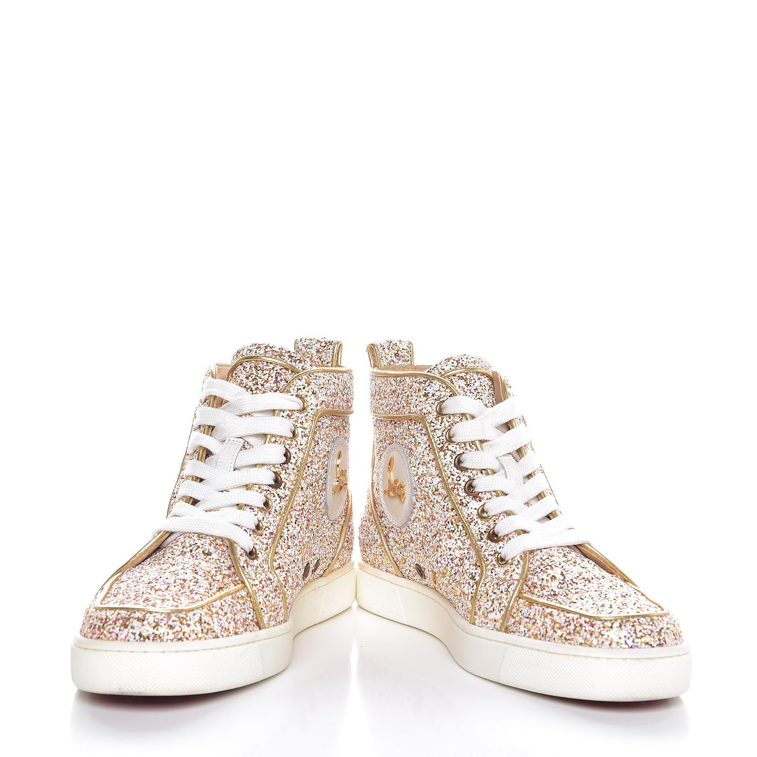 Christian Louboutin Glitter Nappa Rantus Orlato Sneakers 38 Multi Gold 5 of 12