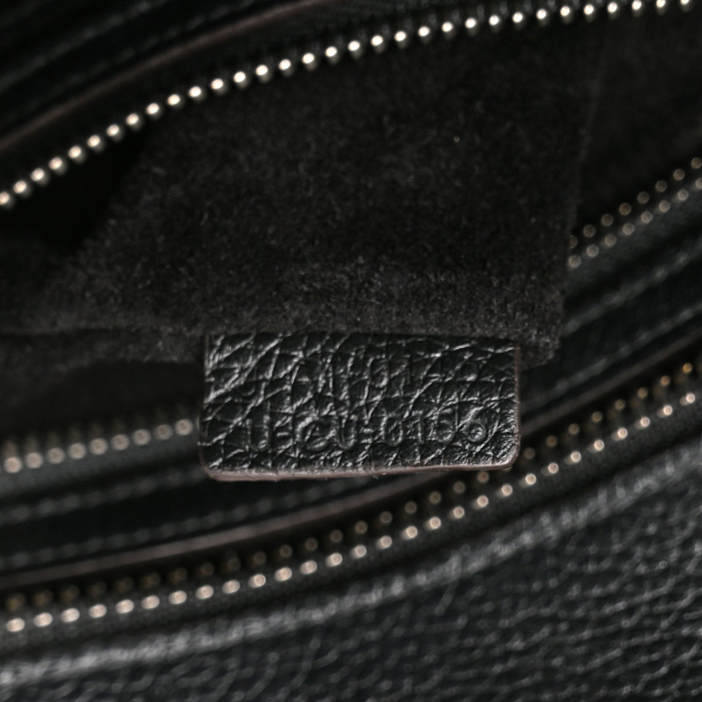 Drummed Calfskin Micro Luggage Black