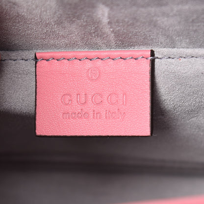 Gucci Satin Crystal Mini Sylvie Top Handle Bag Peony 6 of 9