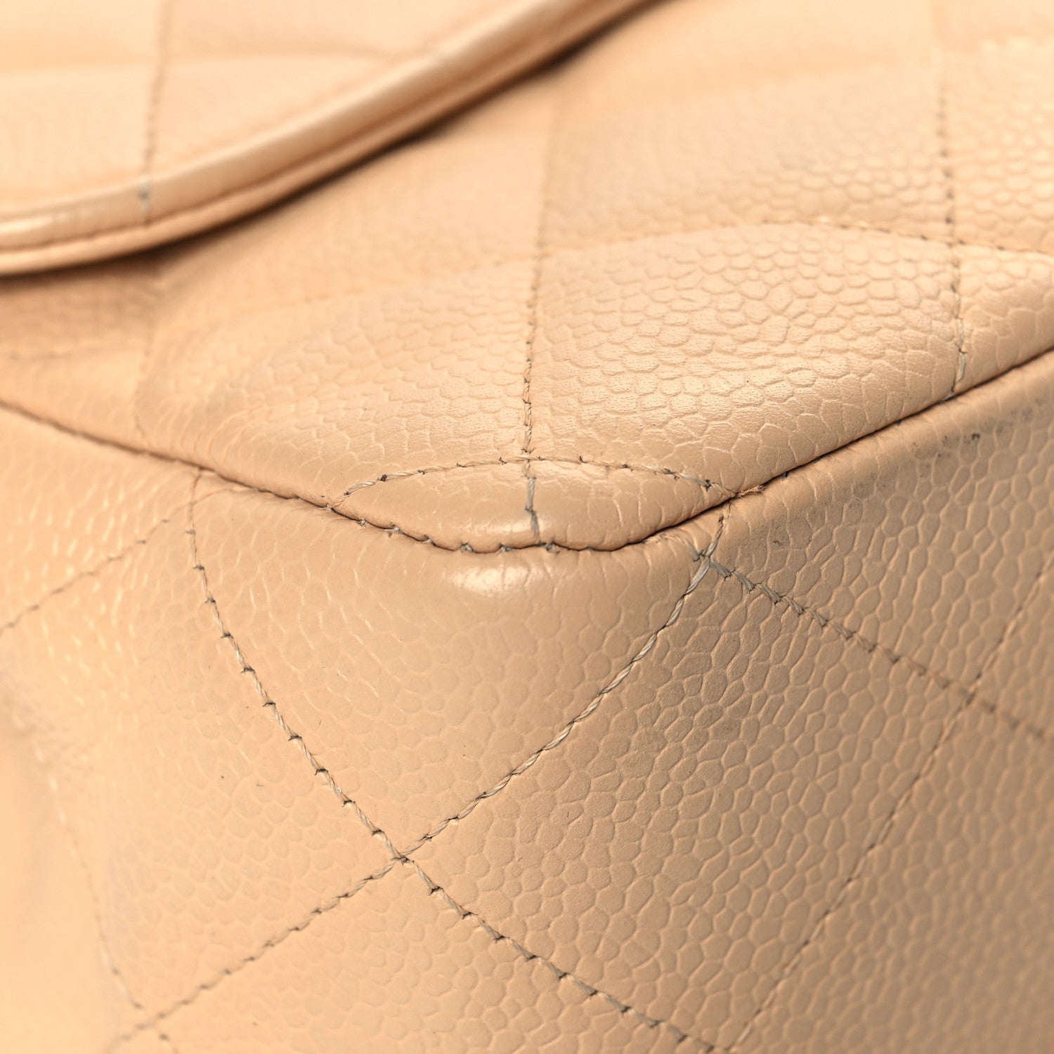Chanel Caviar Quilted Jumbo Single Flap Beige 10 of 15