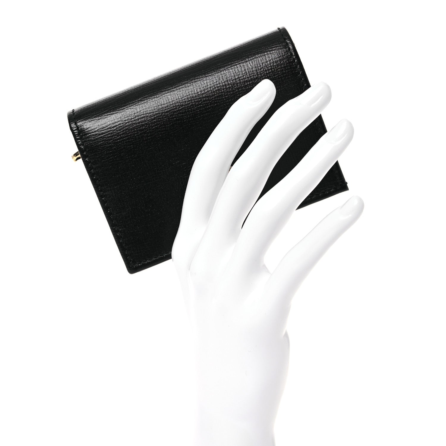 Gucci Azalea Calfskin Marina Card Case Black 2 of 7