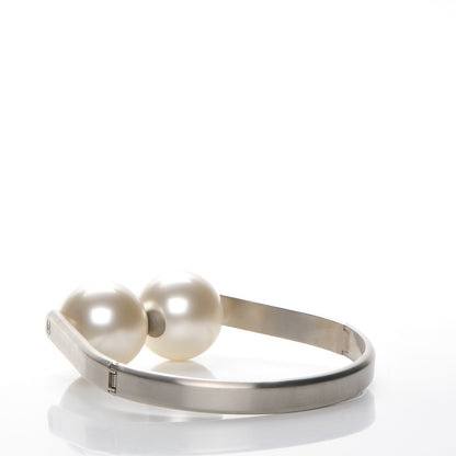 Chanel Giant Pearl Headphones Necklace Silver 5 of 8