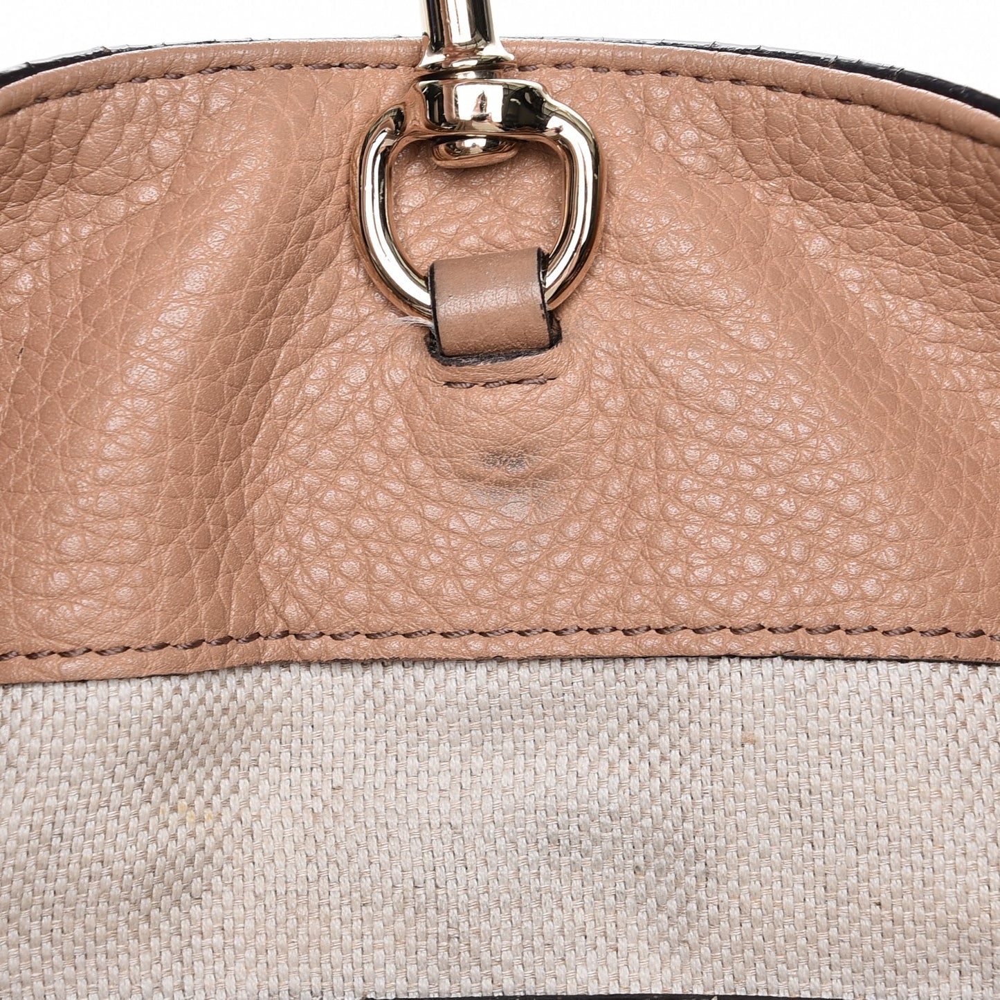 Pebbled Calfskin Medium Soho Chain Shoulder Bag Rose Beige