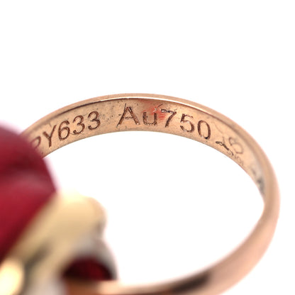 Cartier 18K Pink Yellow White Gold Trinity Cord Bracelet Red 5 of 9
