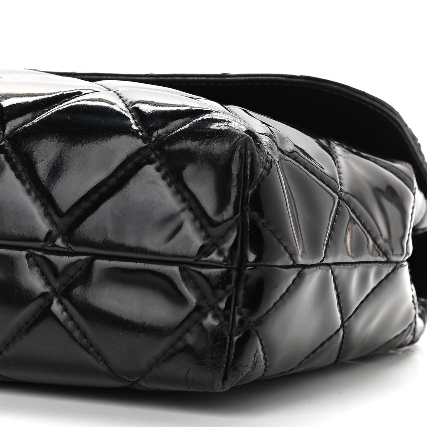 Vinyl Quilted In The Business Flap Bag Black