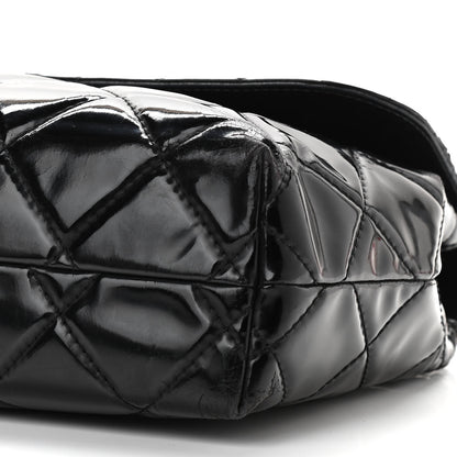 Chanel Vinyl Quilted In The Business Flap Bag Black 6 of 15