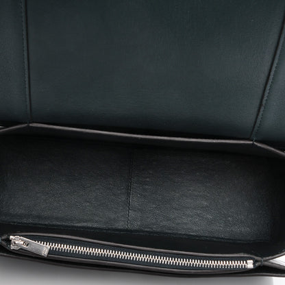 Celine Shiny Smooth Calfskin Medium Frame Shoulder Bag Black Dark Green Mineral 4 of 6