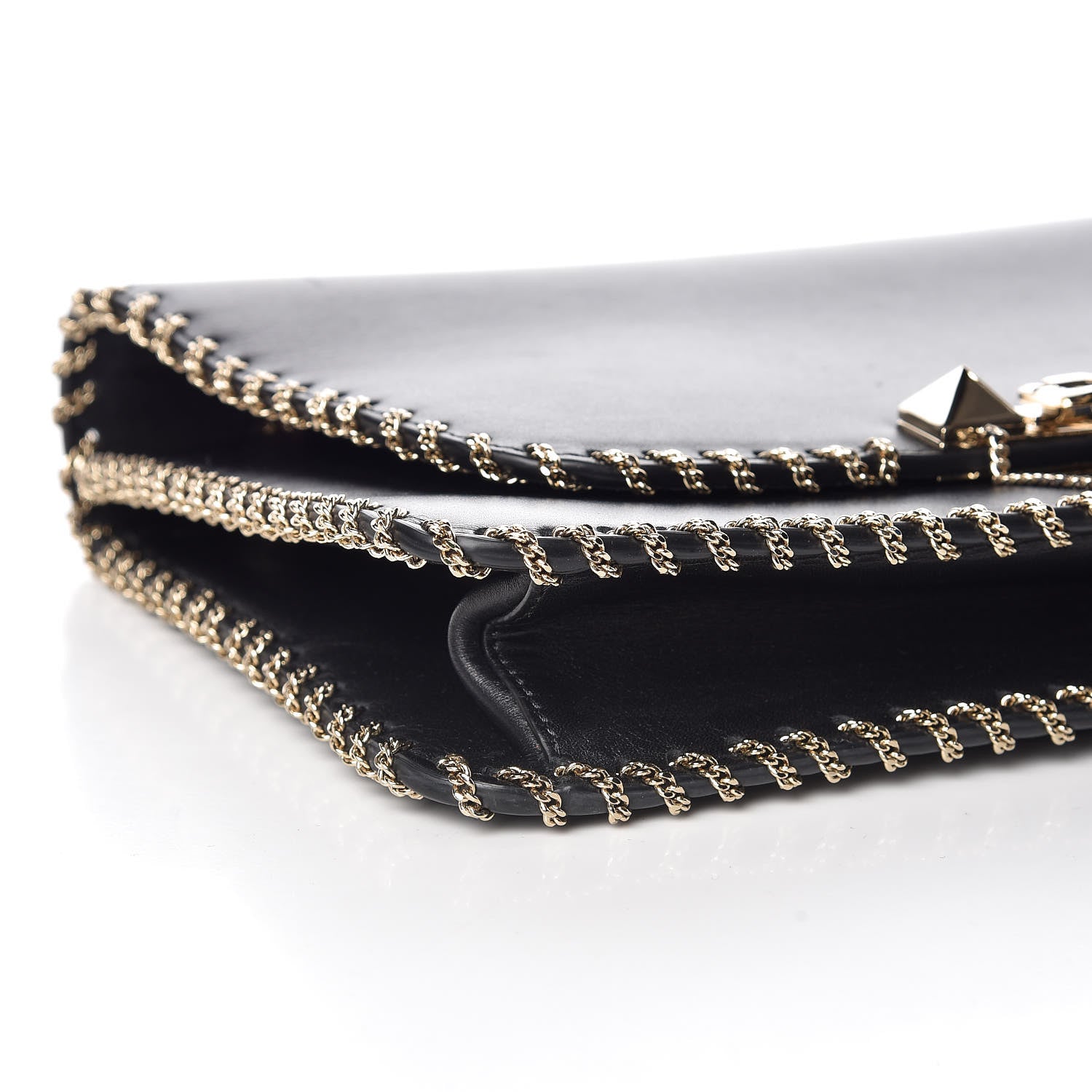 Valentino Garavani Calfskin Groumette Medium Rockstud Demilune Shoulder Bag Black 5 of 8
