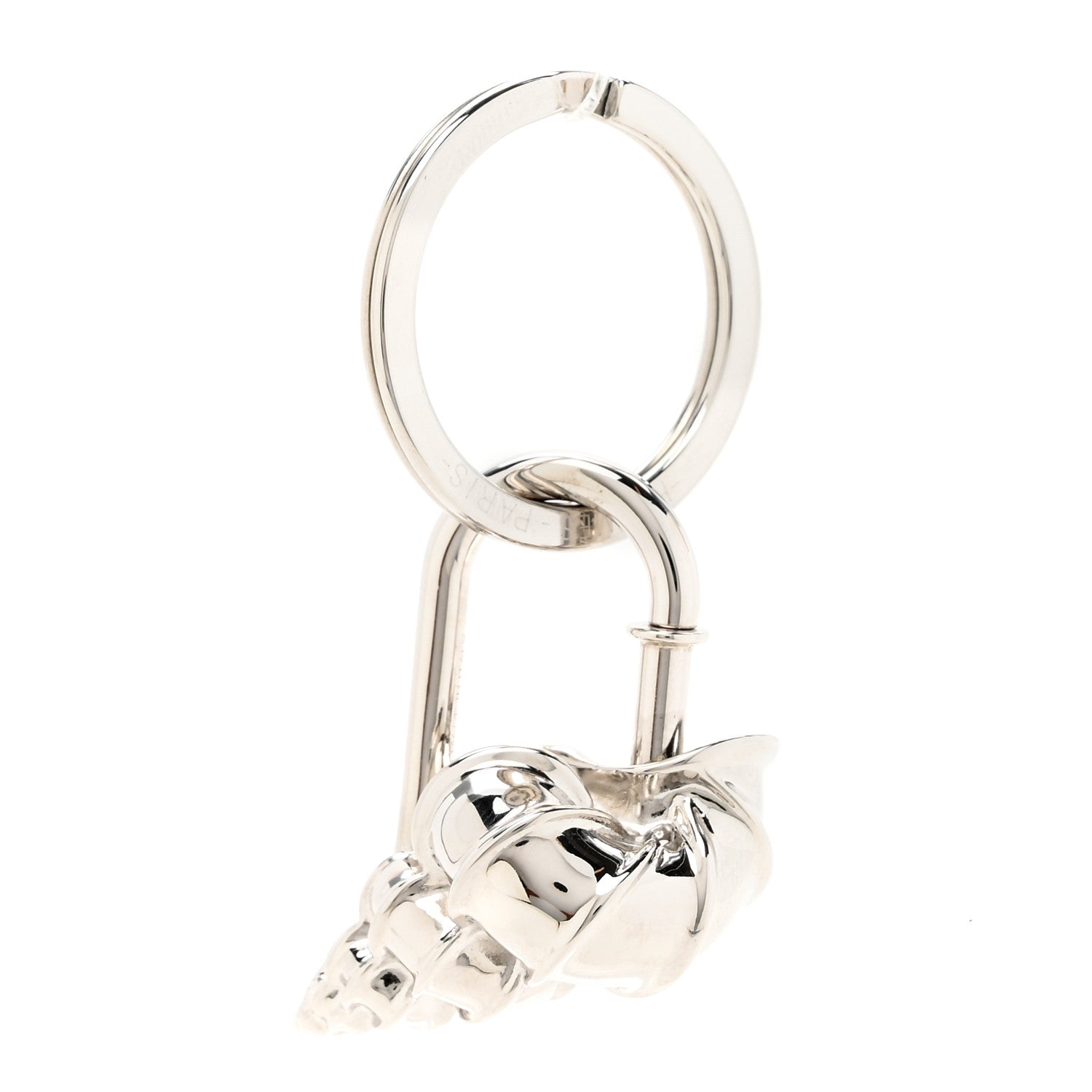 Hermes Palladium Seashell Key Ring 1529088 – FASHIONPHILE