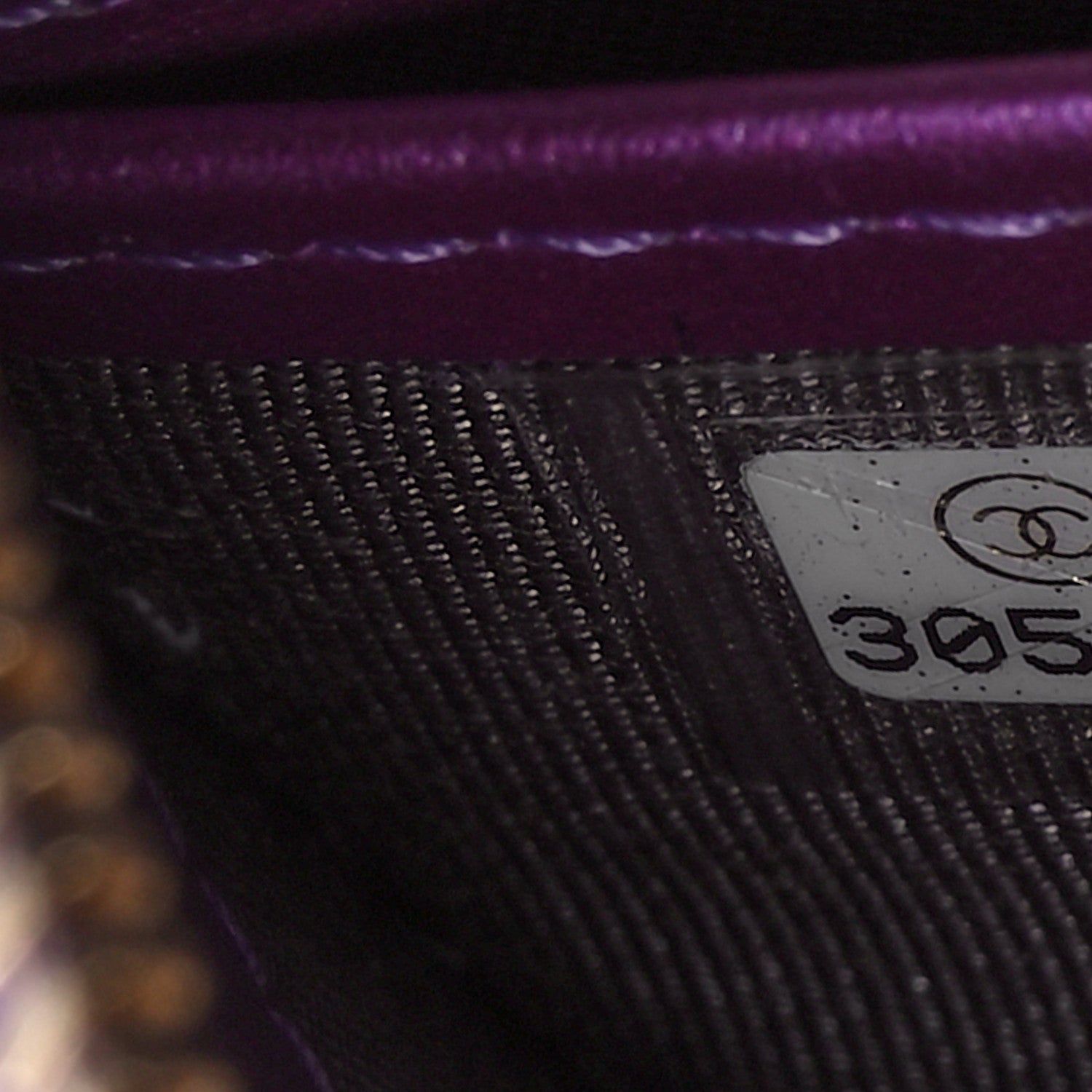 Chanel Iridescent Lambskin Quilted Large Gusset Zip Around Wallet Purple 8 of 9