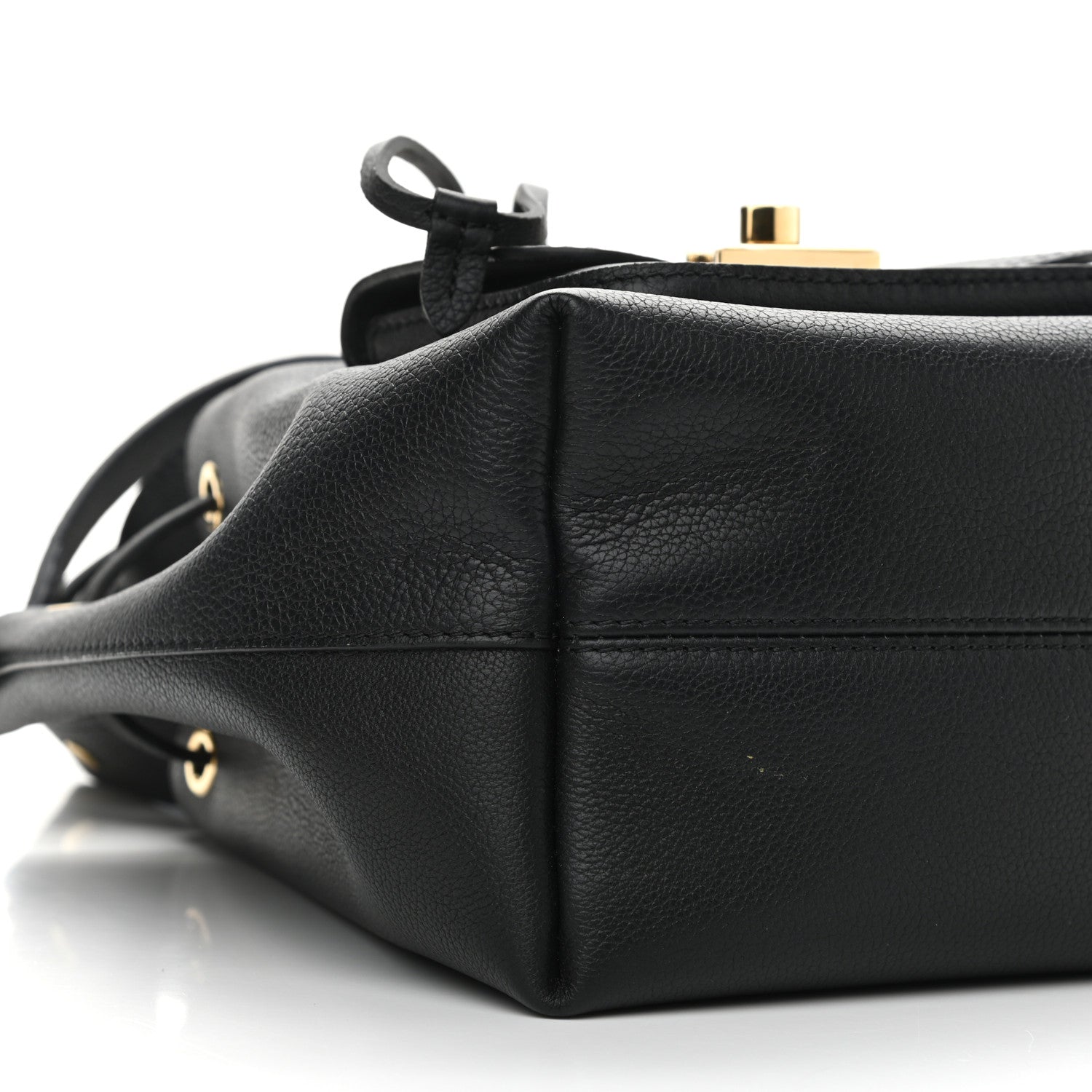 Louis Vuitton Calfskin Lockme Bucket MM Black 8 of 12