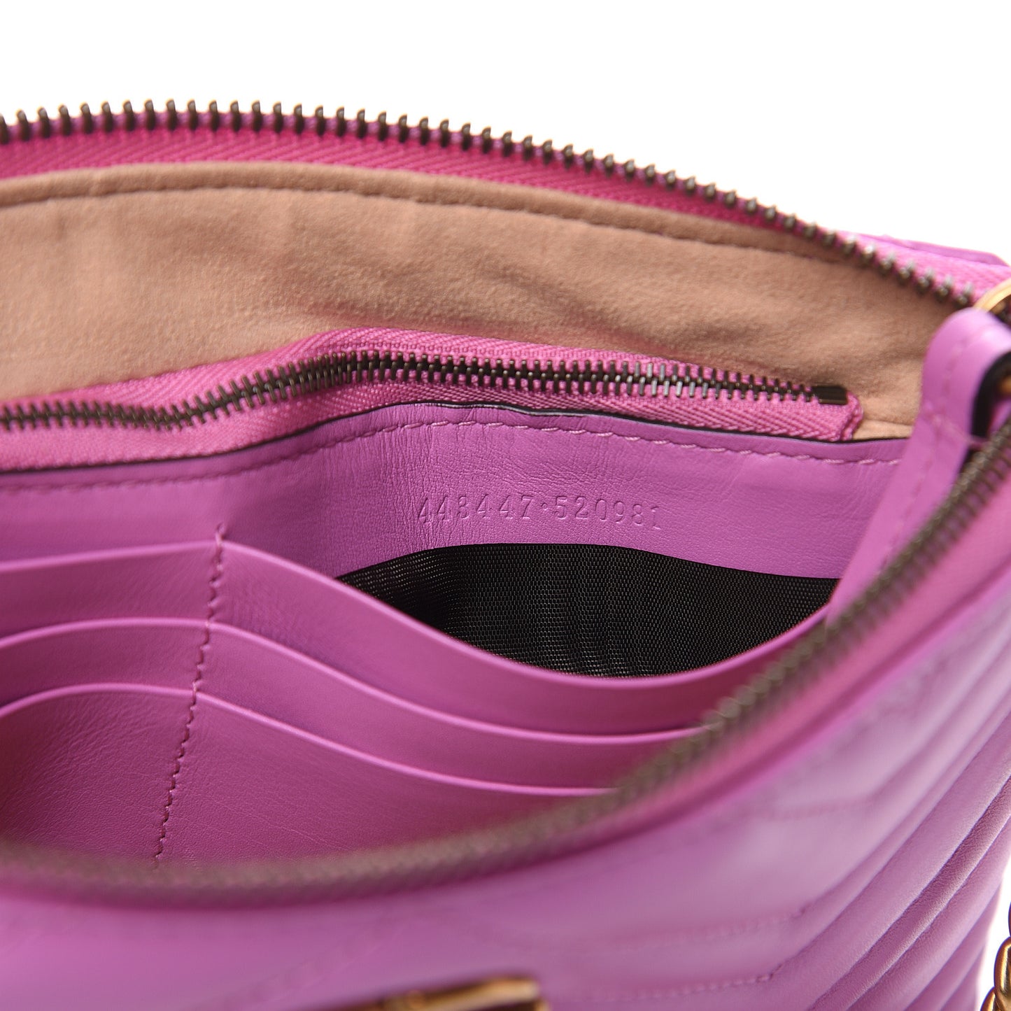 Calfskin Matelasse Mini GG Marmont Chain Bag Candy Mousse