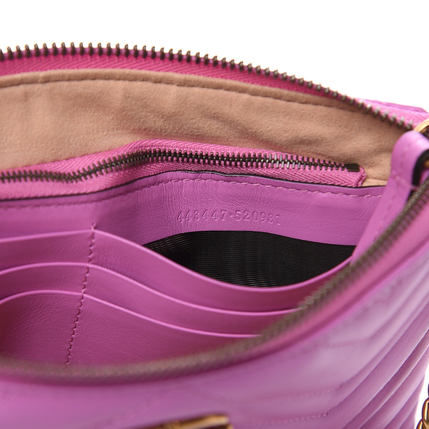 Gucci Calfskin Matelasse Mini GG Marmont Chain Bag Candy Mousse 7 of 10