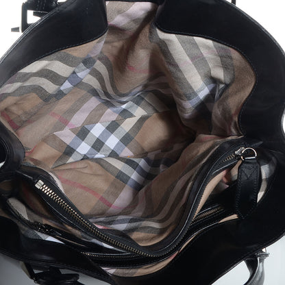 Burberry Canvas Bridle Calfskin Large Lynher Tote Black 6 of 11