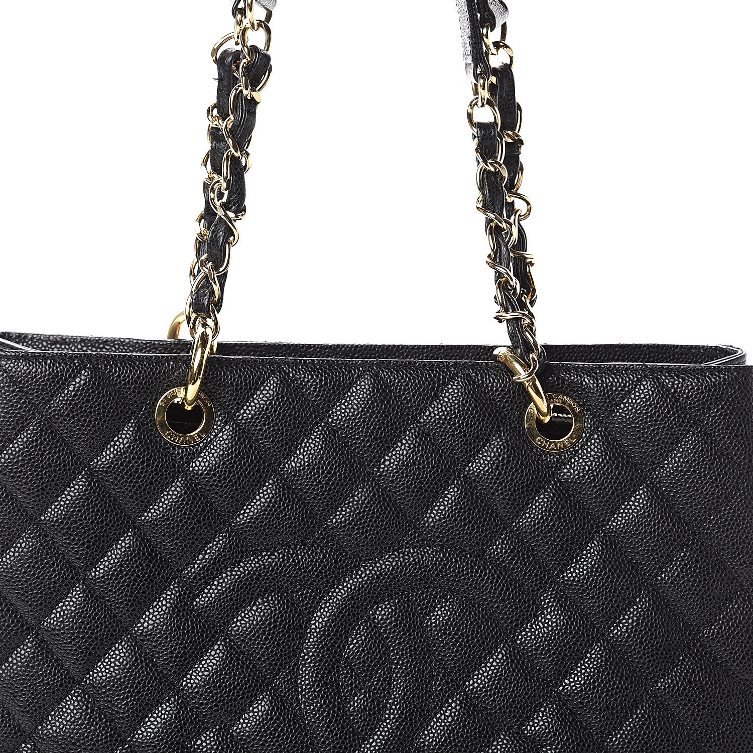 Chanel Caviar Quilted Grand Shopping Tote GST Black 7 of 9