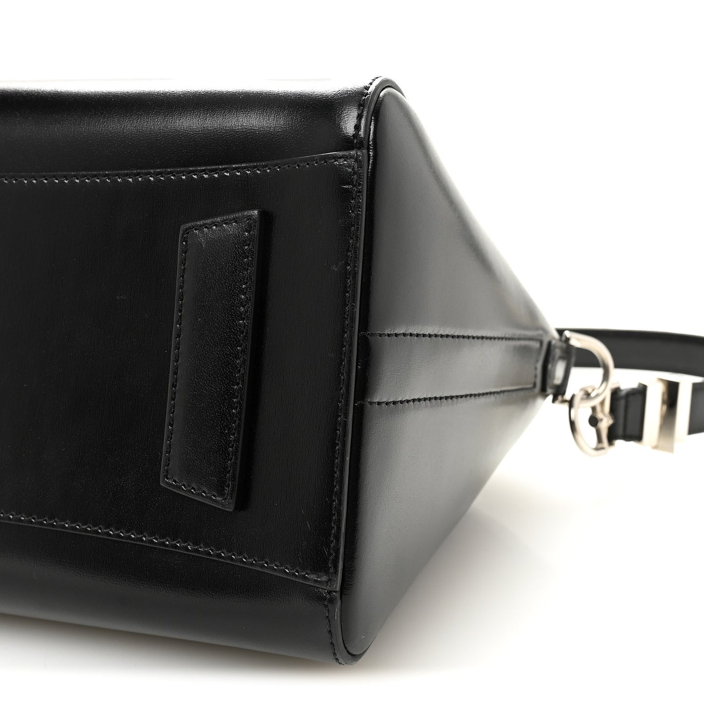 Shiny Lord Calfskin Small Antigona Black