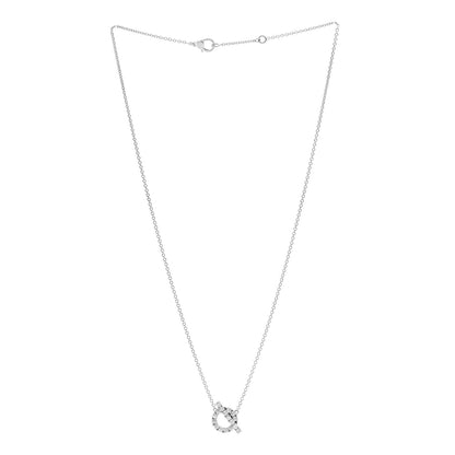 Hermes 18K White Gold Diamond Finesse Pendant Necklace 3 of 5