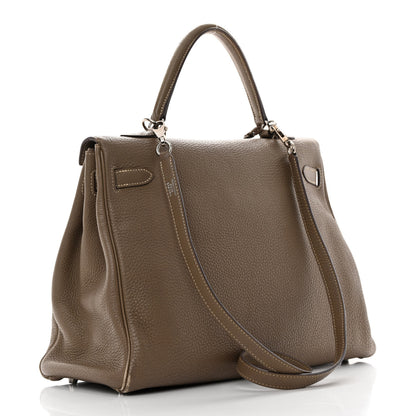 Hermes Togo Kelly Retourne 35 Etoupe 3 of 31
