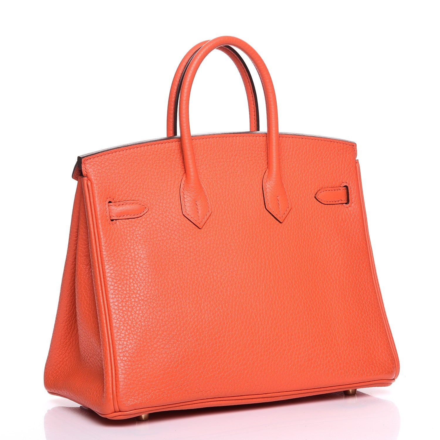 Hermes Taurillon Clemence Birkin 25 Orange Poppy 3 of 25