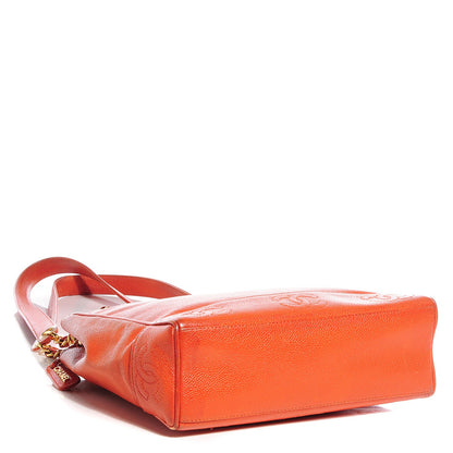 Chanel Caviar CC Shoulder Bag Orange 4 of 9