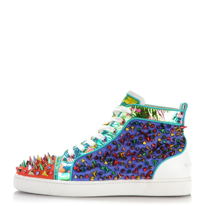 Christian Louboutin Suede Nappa Louis Pik Pik Orlato Flat Spikes Mens Sneakers 41.5 Multicolor 1 of 8