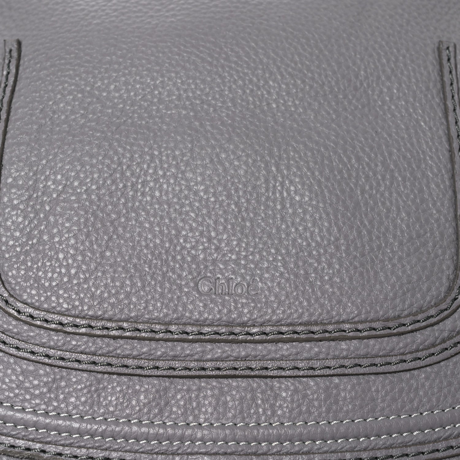 Chloe Calfskin Medium Marcie Saddle Shoulder Bag Cashmere Grey 10 of 19