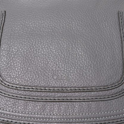 Chloe Calfskin Medium Marcie Saddle Shoulder Bag Cashmere Grey 10 of 19