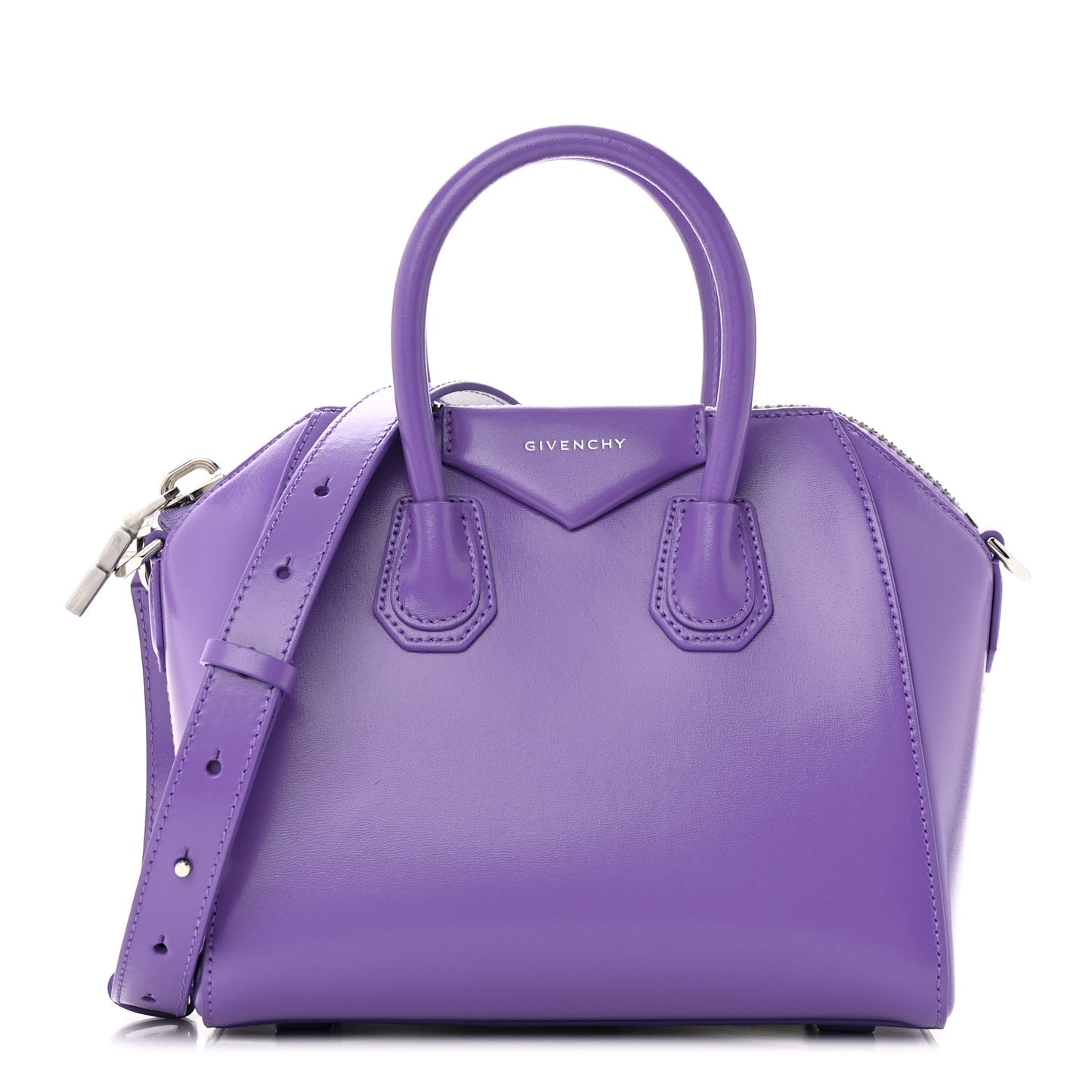 Box Calfskin Mini Antigona Purple Dahlia