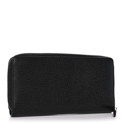 Gucci Dollar Calfskin GG Marmont Zip Around Wallet Black 3 of 12