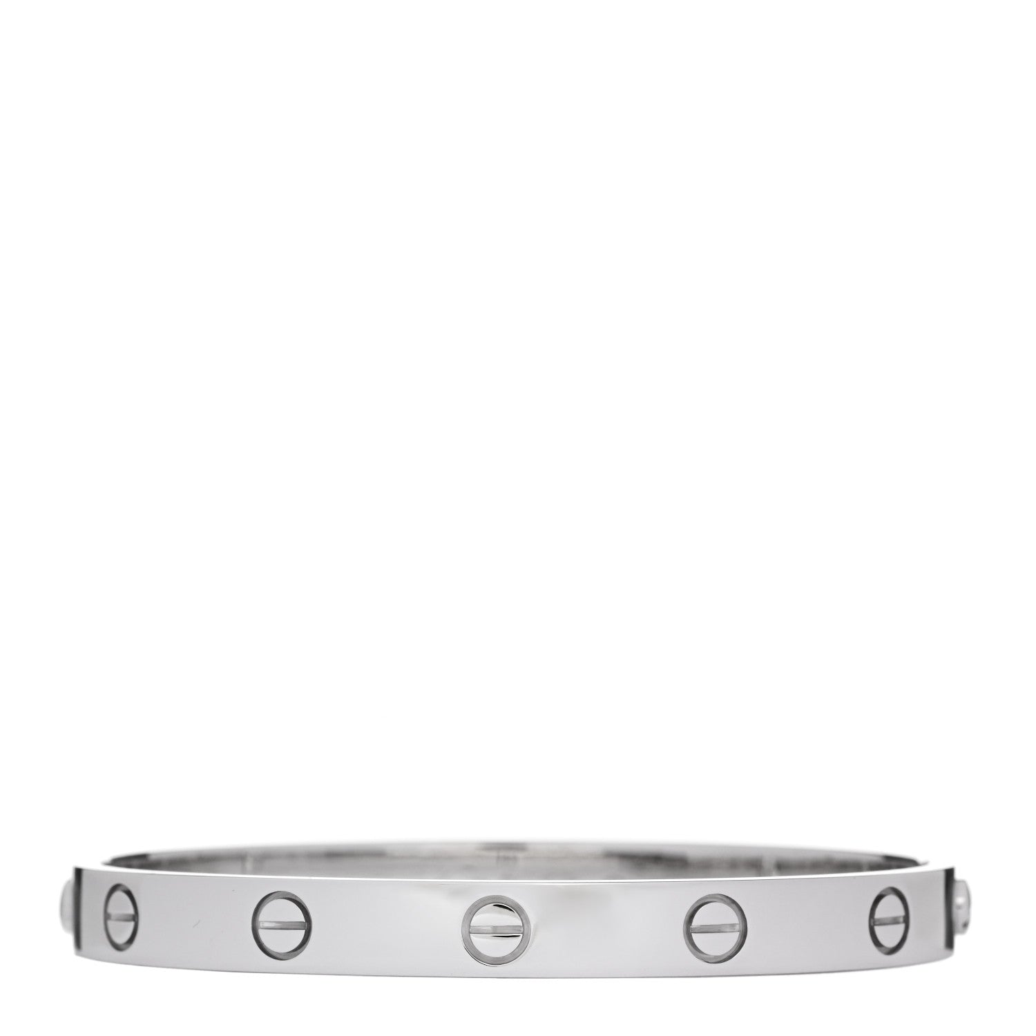 Cartier 18K White Gold LOVE Bracelet 17 1 of 8