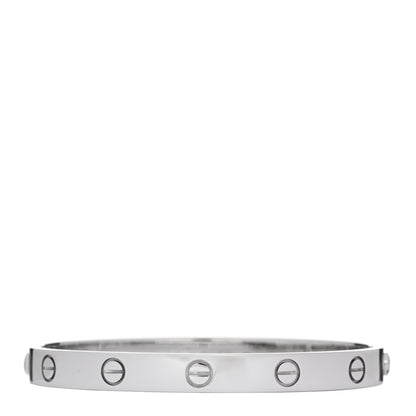 Cartier 18K White Gold LOVE Bracelet 17 1 of 8