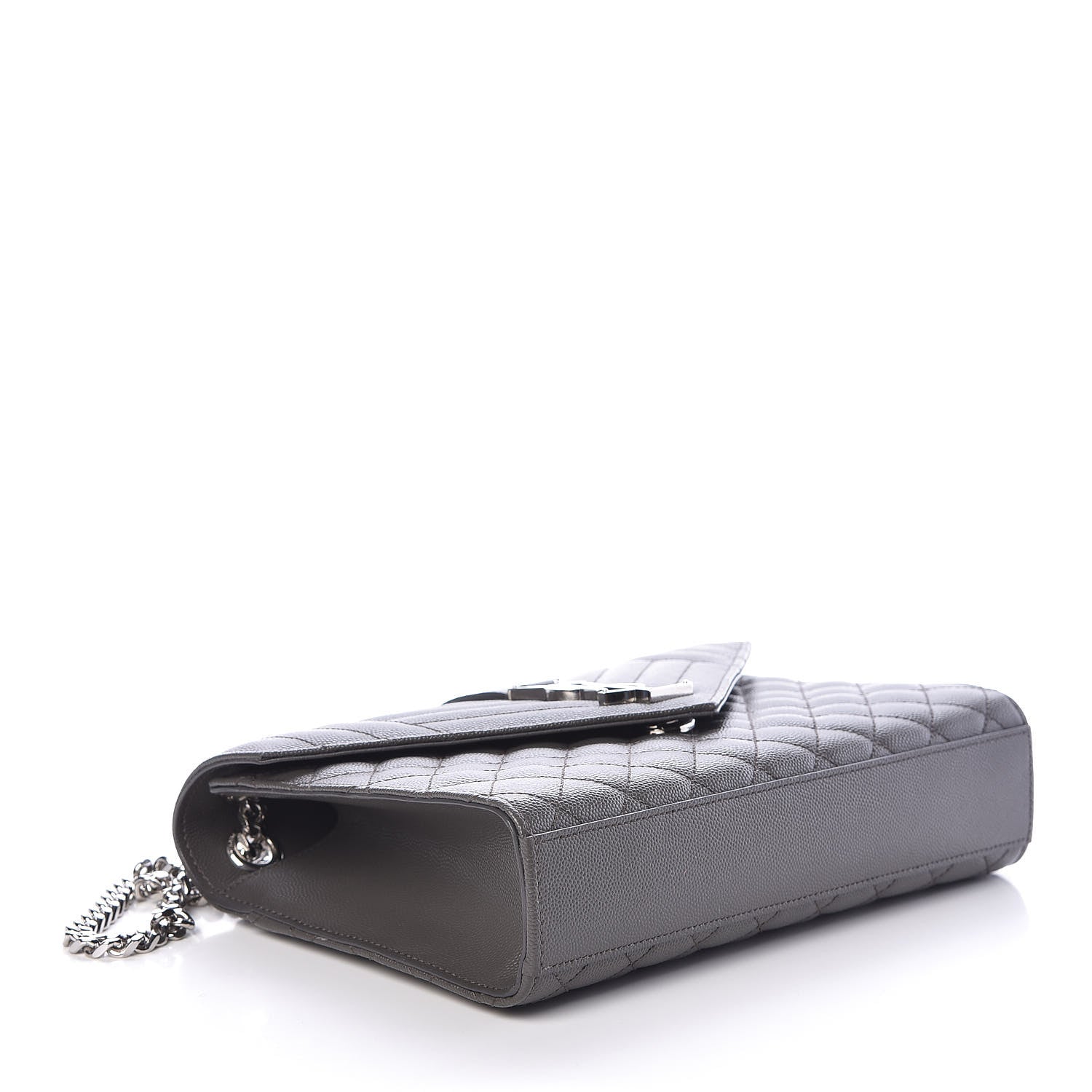 Saint Laurent Grain De Poudre Textured Mixed Matelasse Medium Triquilt Monogram Satchel Earth 4 of 9