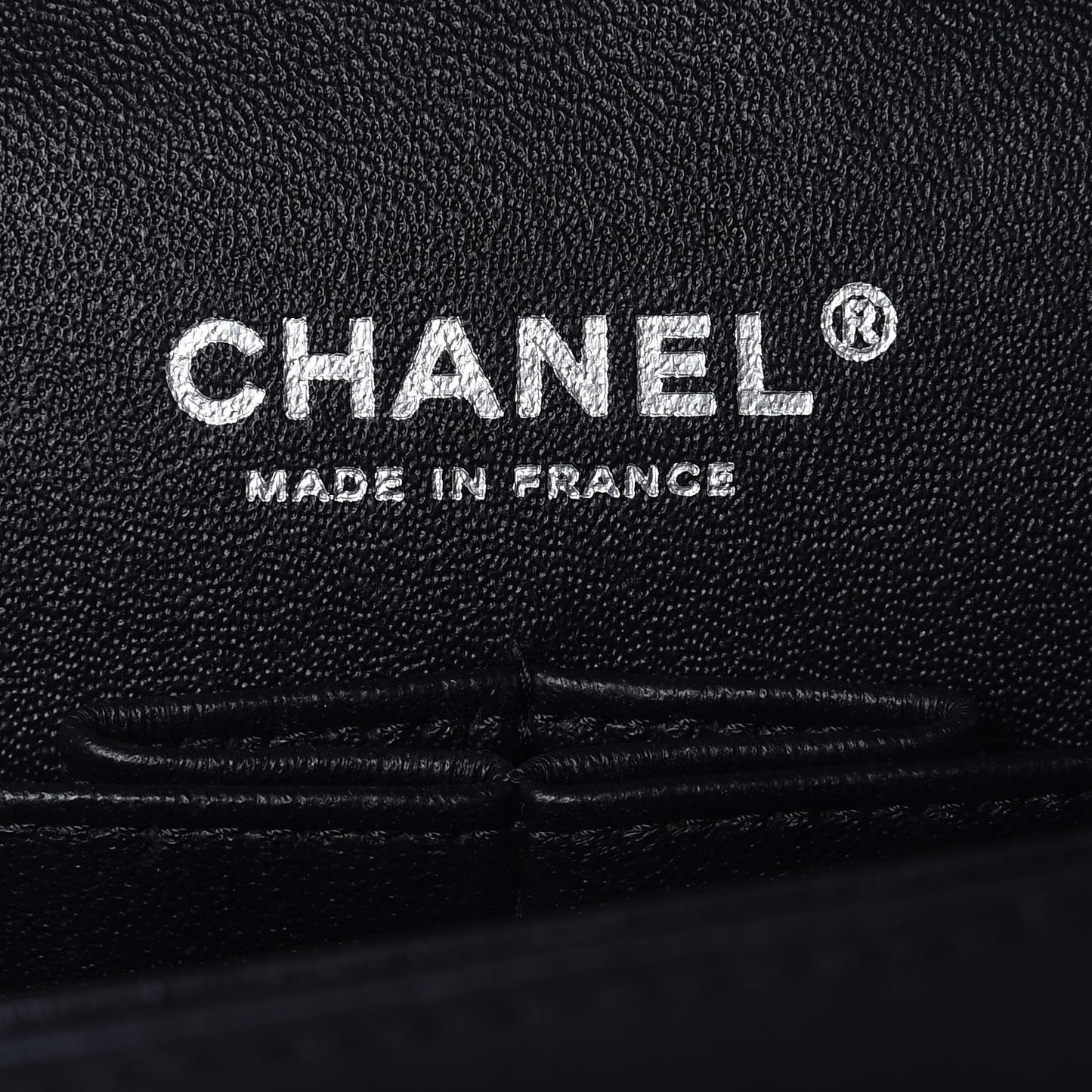Patent Quilted Medium Double Flap Black