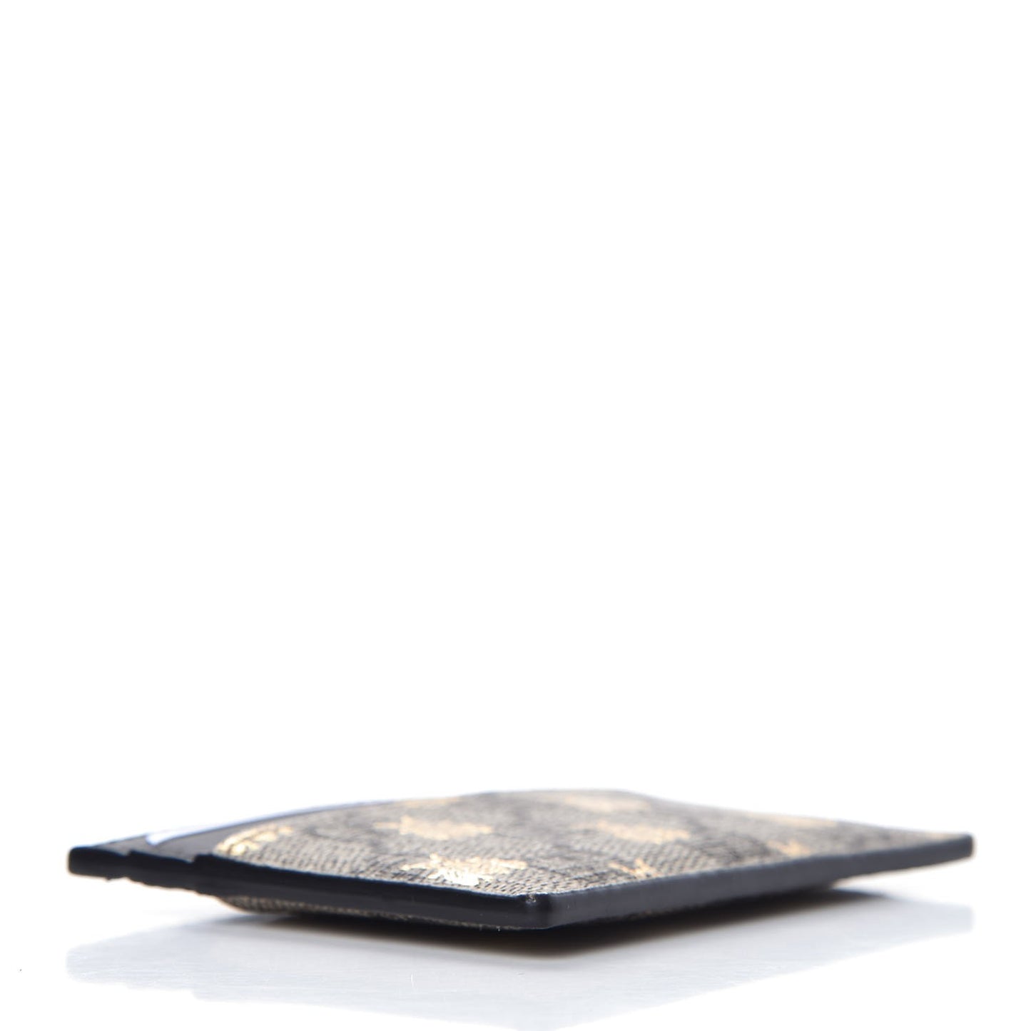 GG Supreme Monogram Bees Card Holder Black