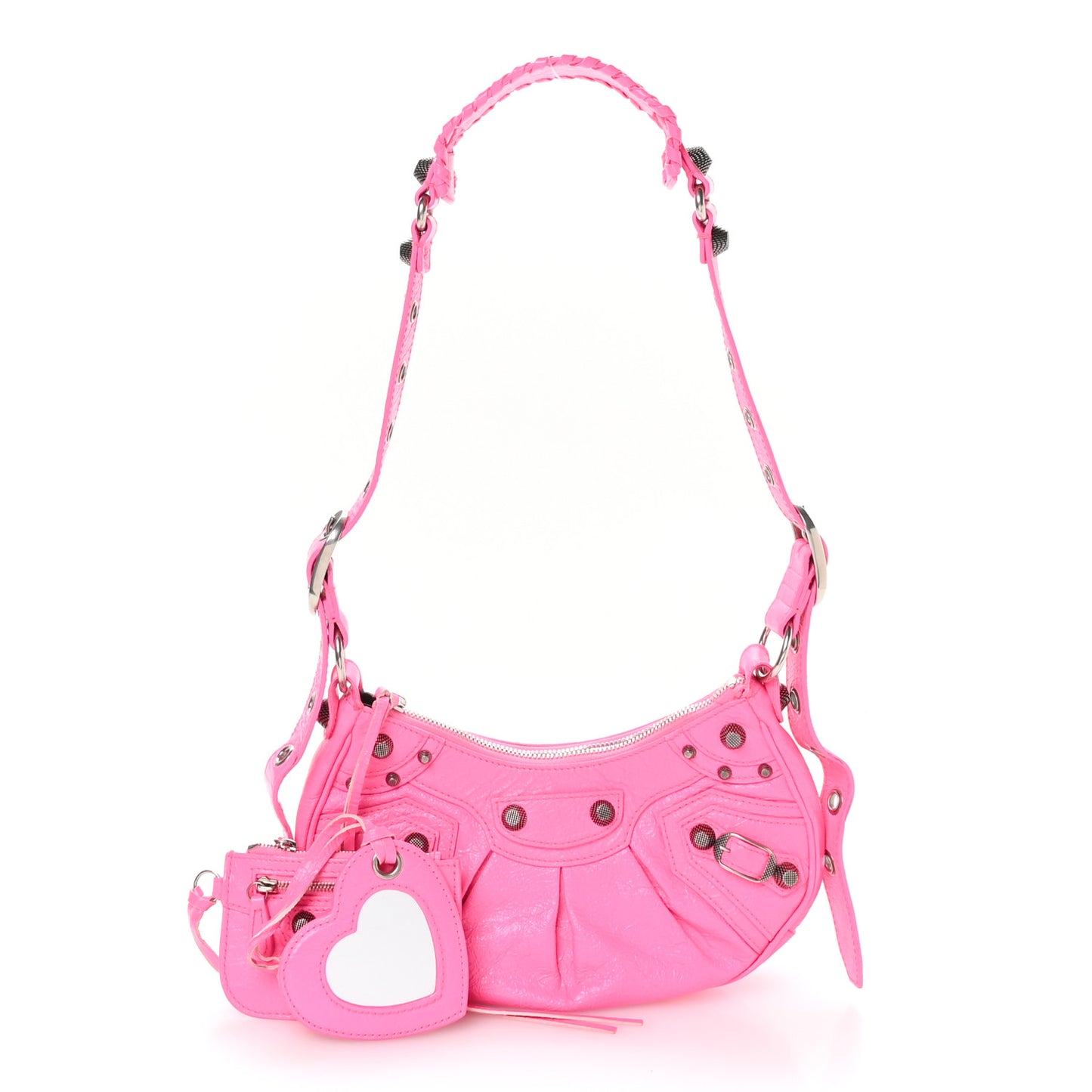 Agneau Arena Le Cagole Shoulder Bag Hot Pink