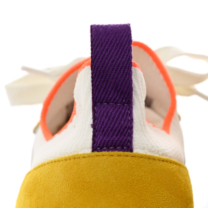 Hermes Knit Suede Goatskin Womens Crew Sneakers 38 Multicolor Gris 9 of 10