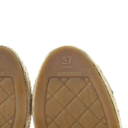Chanel Crepe Patent CC Espadrilles 37 Multicolor Black 6 of 9