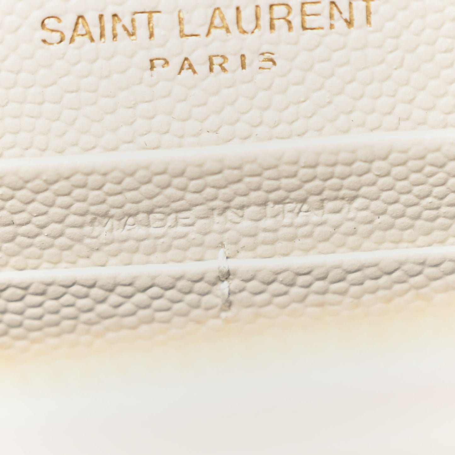 Grain De Poudre Matelasse Chevron Monogram Envelope Chain Wallet Crema Soft