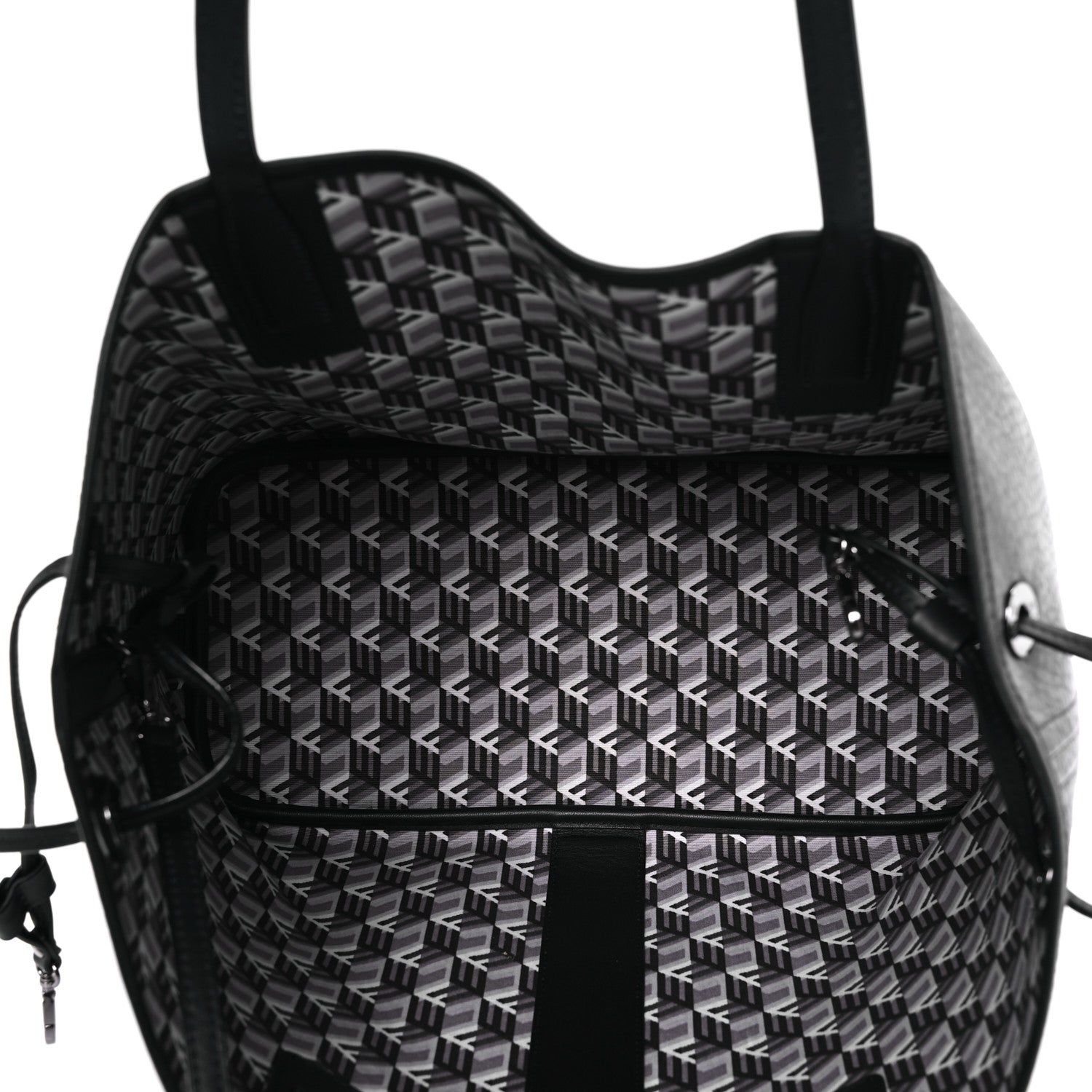 MCM Visetos Medium Liz Reversible Shopper Tote Black 9 of 17