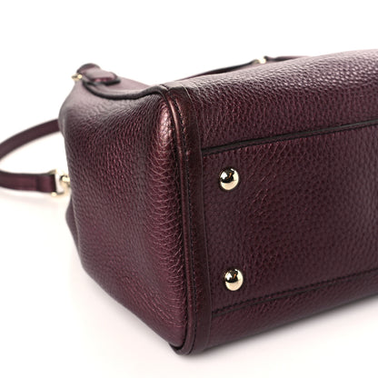 Gucci Metallic Cellarius Calfskin Small Soho Shoulder Bag Classic Burgundy 8 of 9