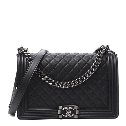 Chanel Caviar Quilted New Medium Boy Flap Black 1 of 12