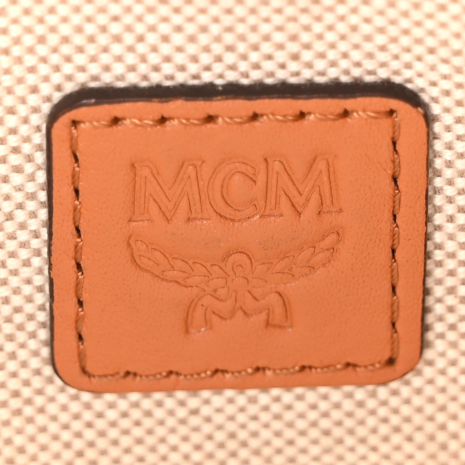 MCM Visetos Nappa Mini Delmy Chain Shoulder Bag Cognac 1651152