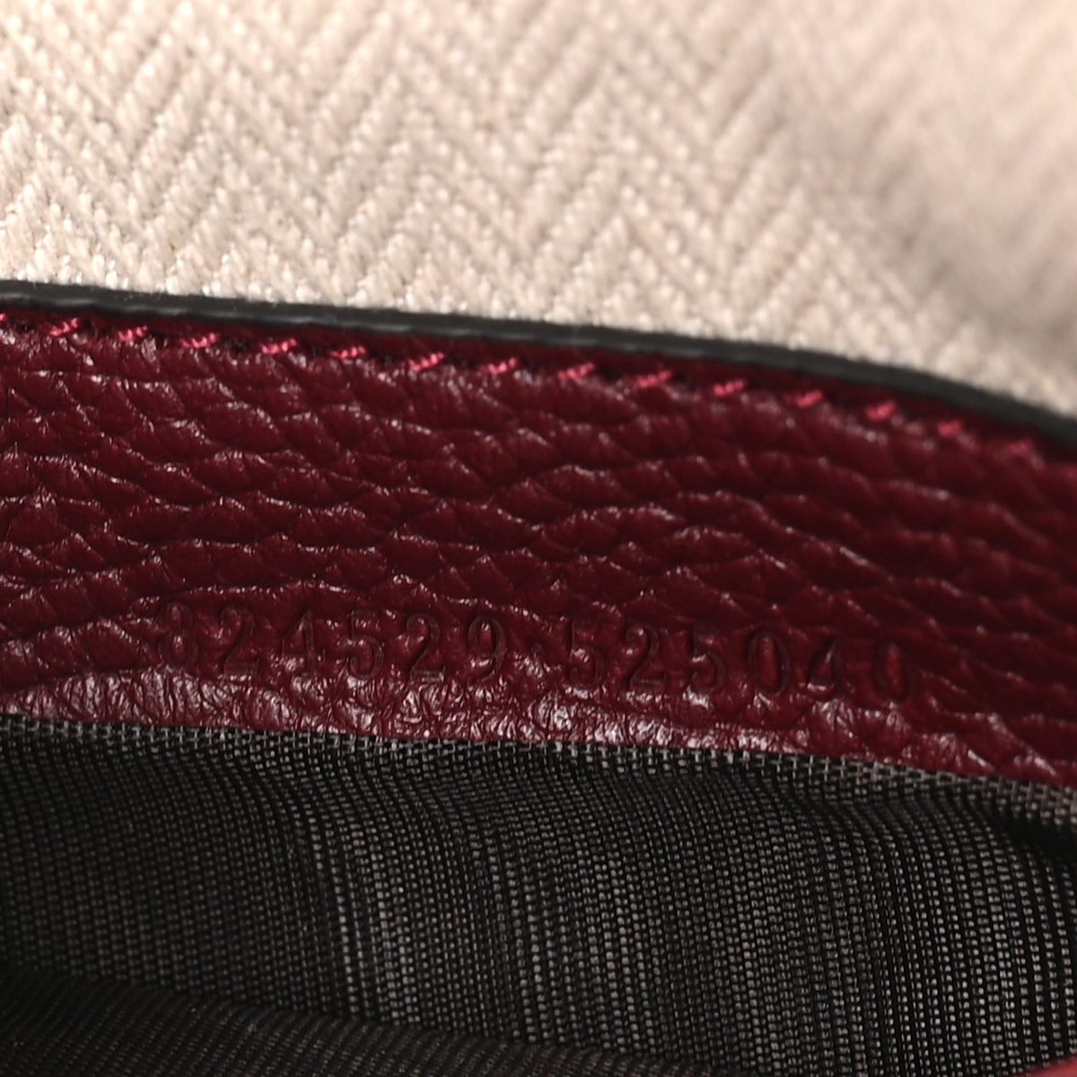 Pebbled Calfskin Mini B Shoudler Bag Burgundy