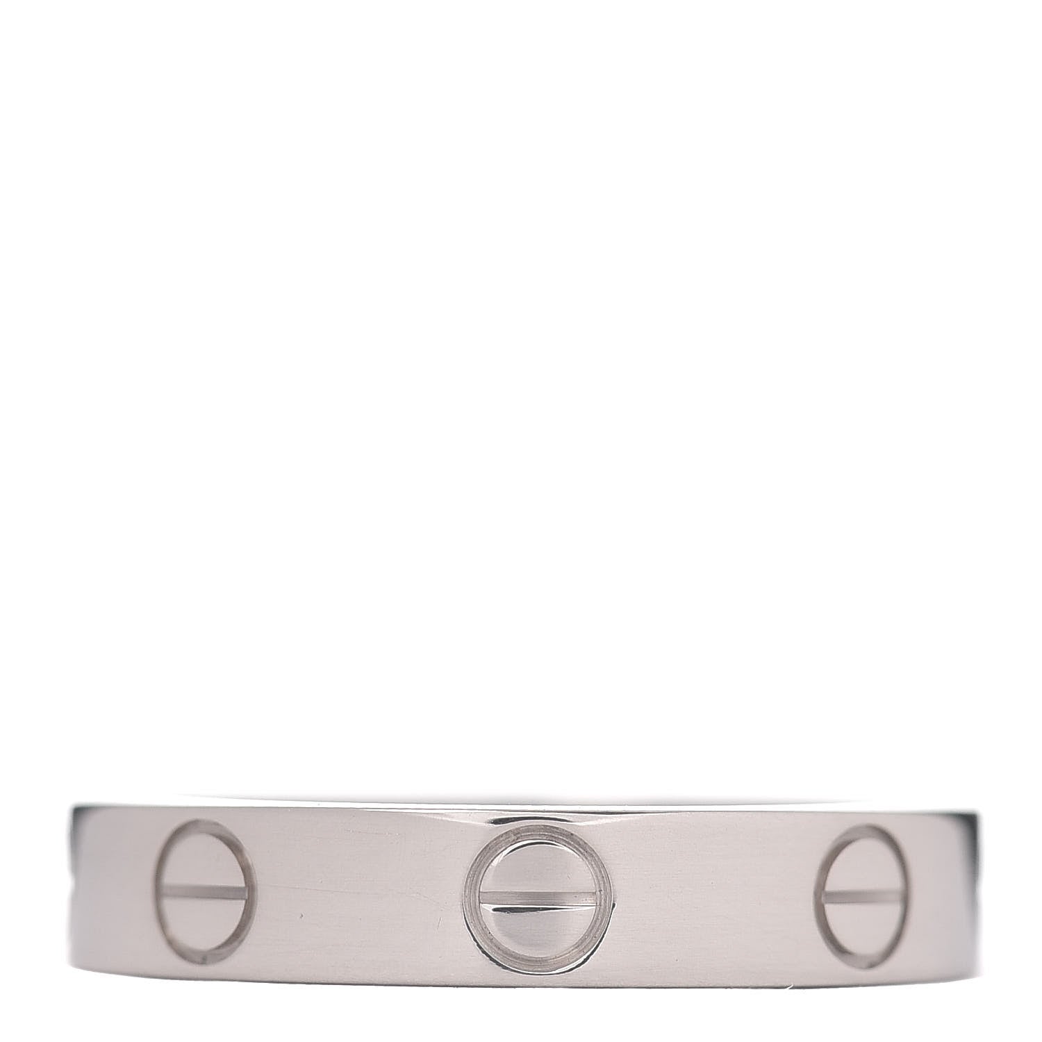 Cartier 18K White Gold 3.5mm LOVE Wedding Band Ring 50 5.25 1 of 4
