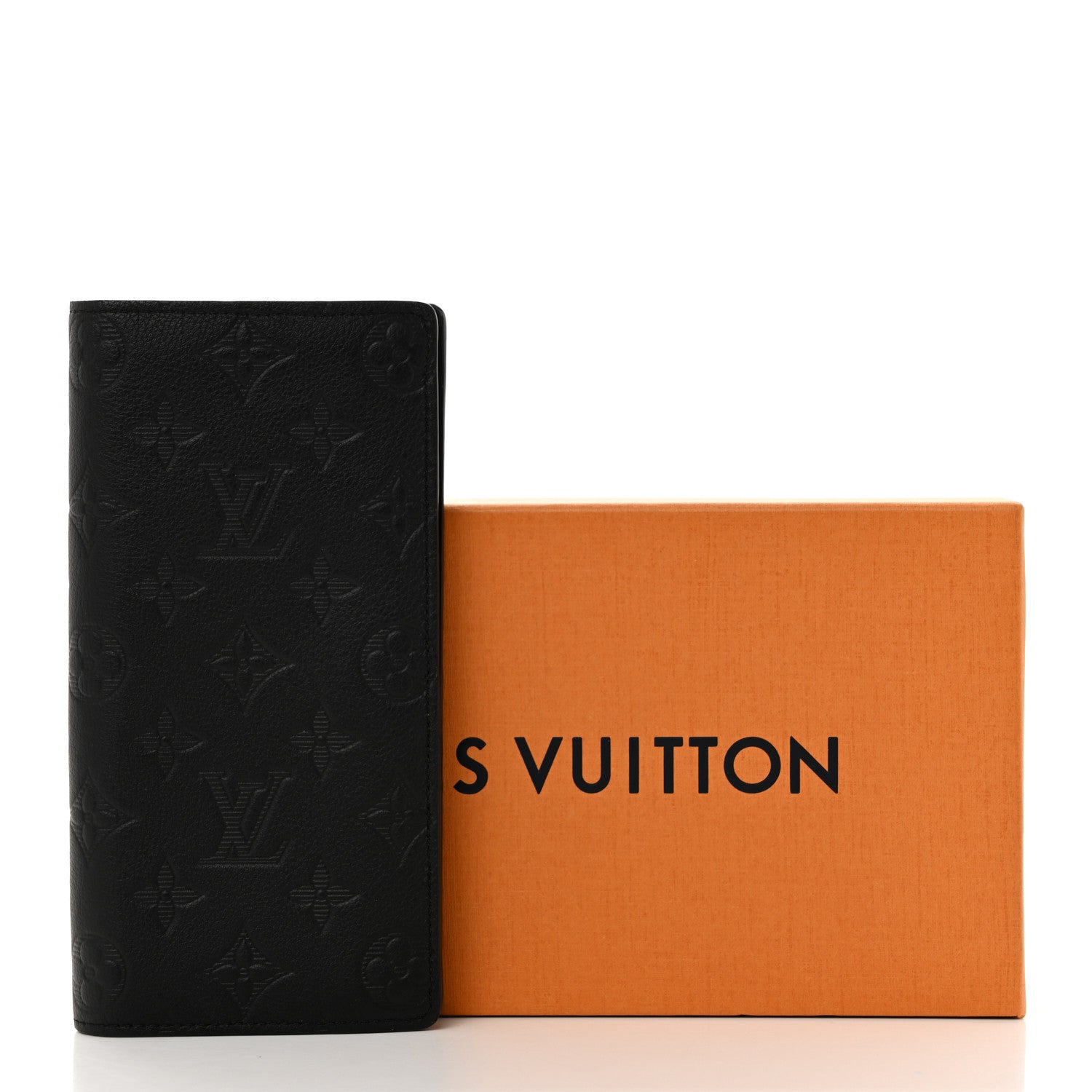 Louis Vuitton Calfskin Monogram Shadow Brazza Wallet Black 7 of 7