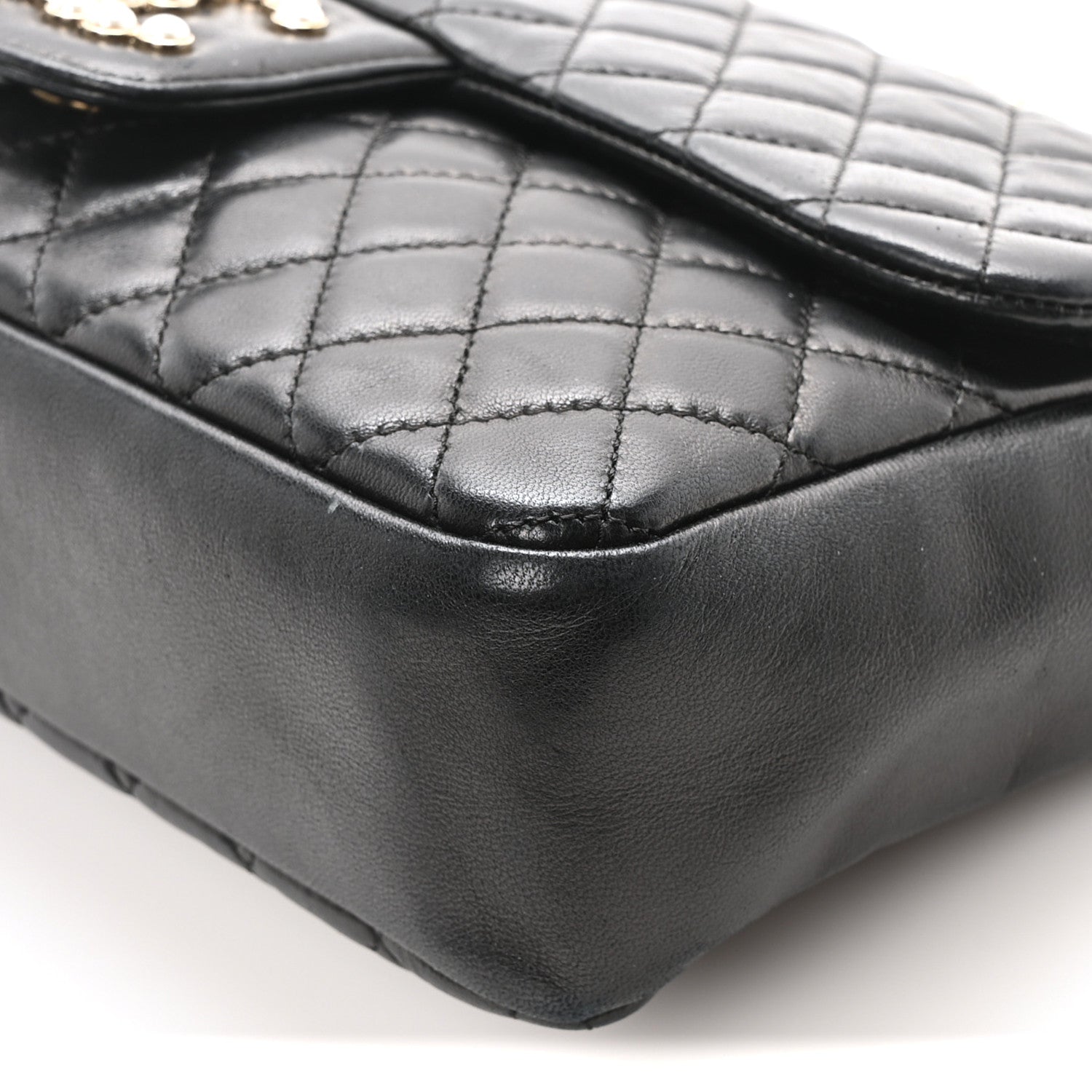 Chanel Lambskin Quilted Medium Westminster Pearl Flap Black 10 of 10