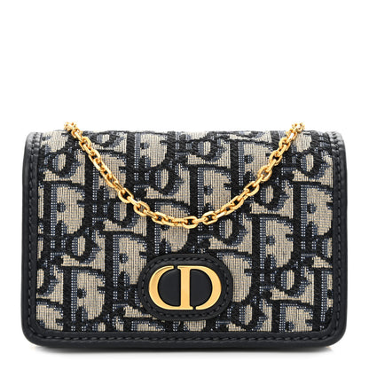 Christian Dior Oblique 30 Montaigne 2-In-1 Pouch Blue 1 of 10