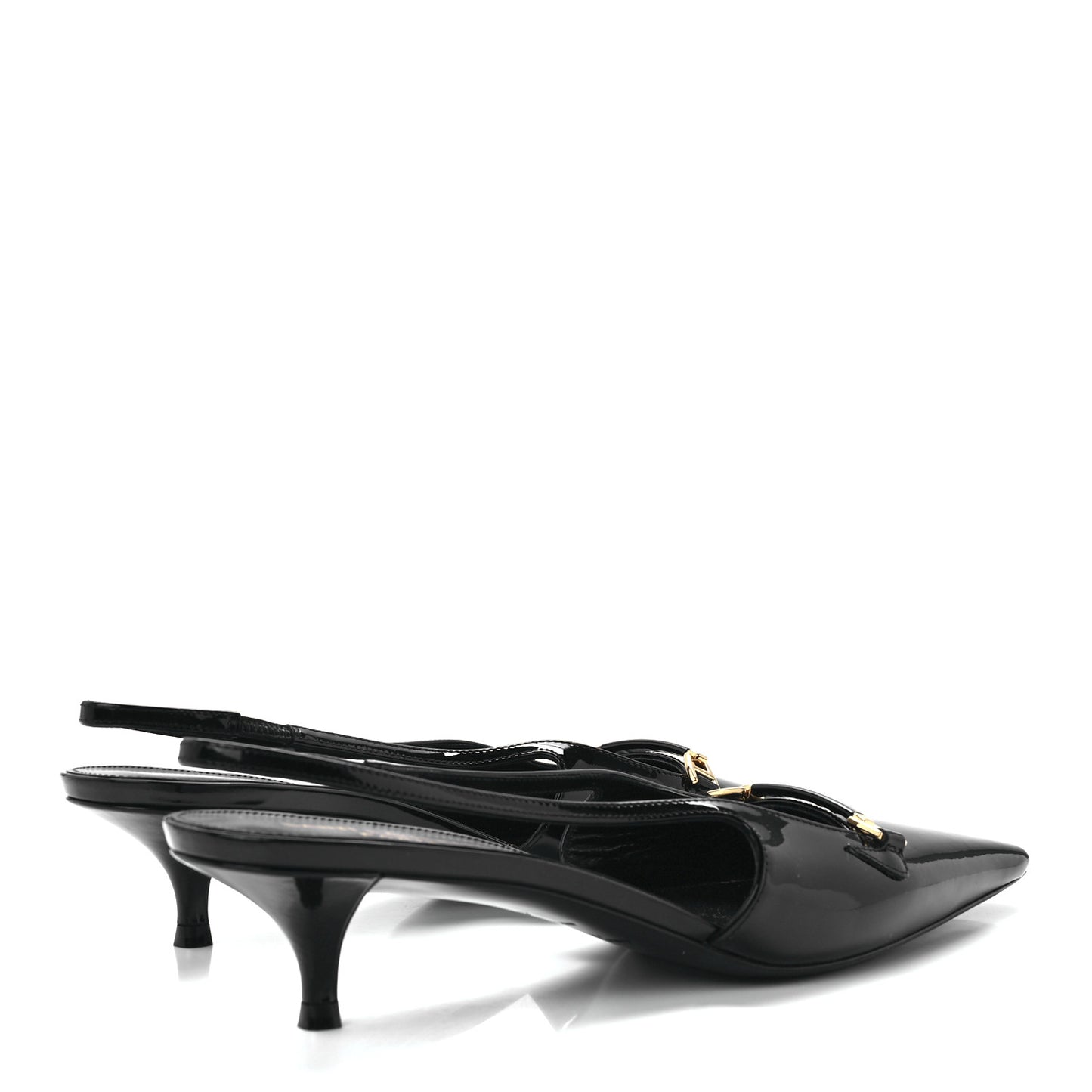 Patent Bade Slingback Pumps 40 Black