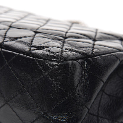 Chanel Glazed Calfskin Quilted Surpique 2.55 Reissue Black 15 of 17
